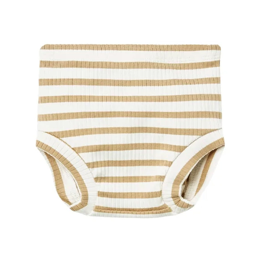 Quincy Mae Ribbed Bloomer - Honey Stripe