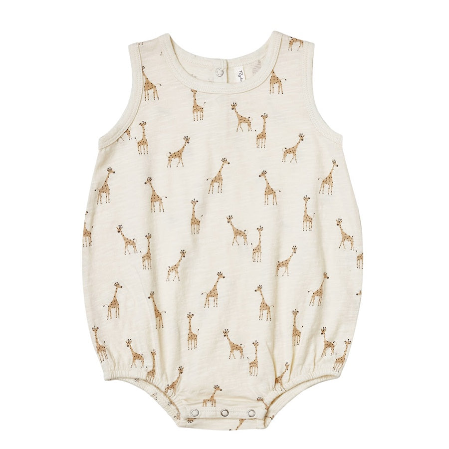 Rylee + Cru Bubble Onesie - Giraffes