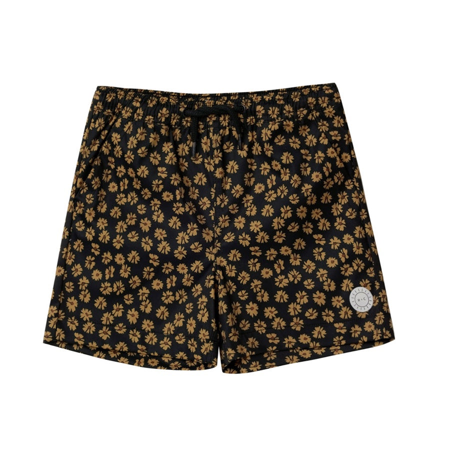 Rylee + Cru Boys Boardies - Black Floral