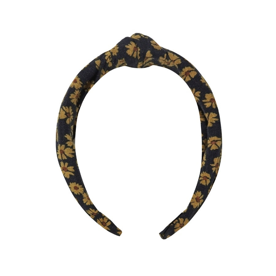 Rylee + Cru Knotted Headband - Black Floral