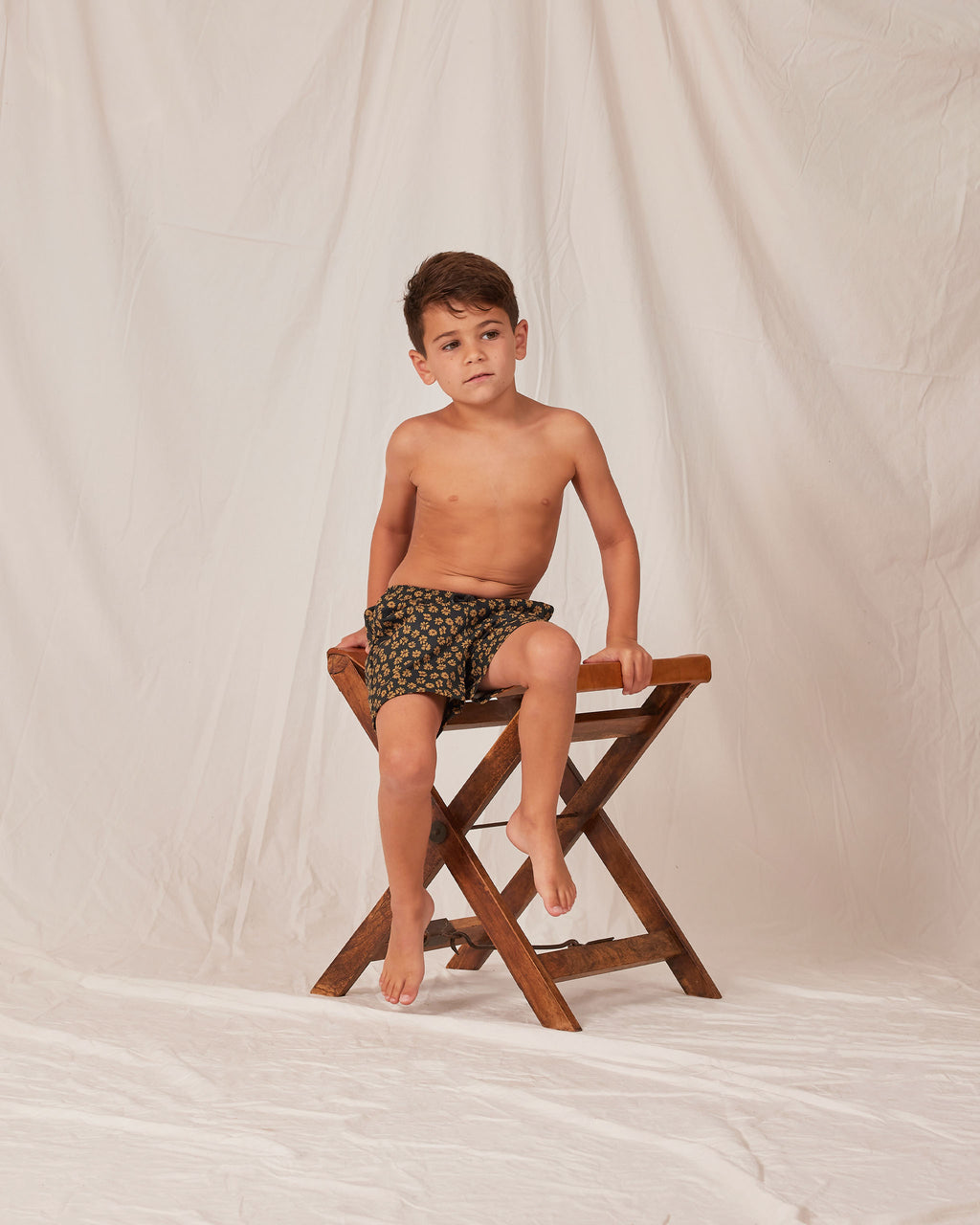 Rylee + Cru Boys Boardies - Black Floral