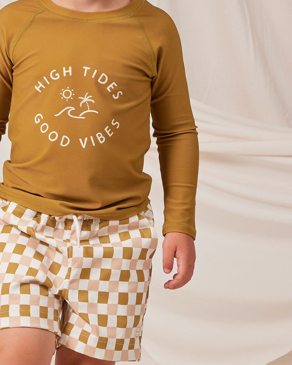 Rylee + Cru Boys Boardies - Retro Check