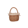 Rattan Berry Basket with Lining - Gumdrop