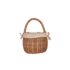Rattan Berry Basket with Lining - Gumdrop