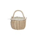 Rattan Berry Basket with Lining - Pansy