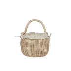 Rattan Berry Basket with Lining - Pansy