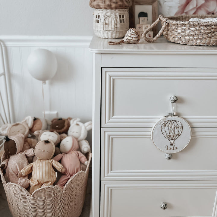 Olli Ella Rattan Tulip Basket - Nude