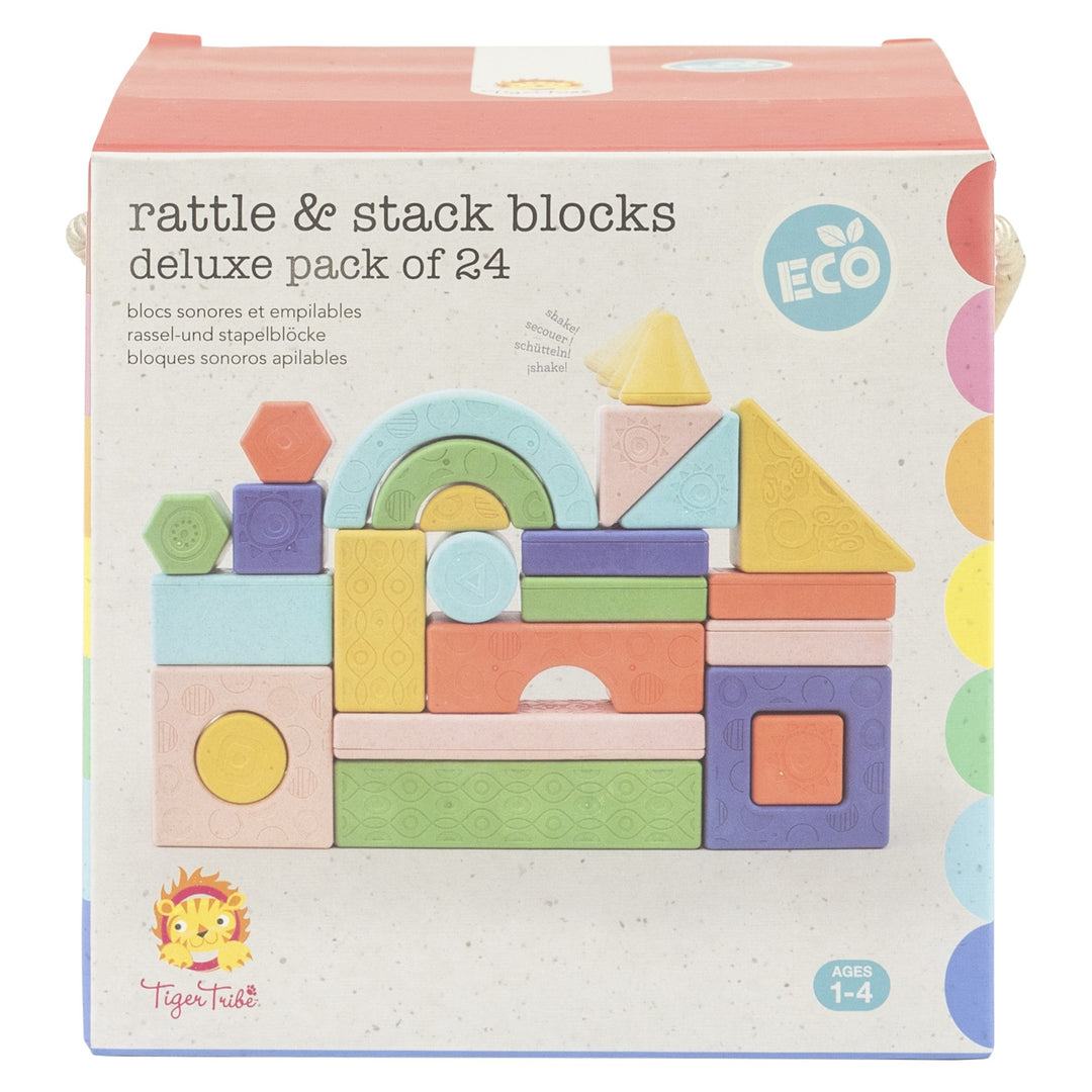 Rattle and Stack Blocks - Deluxe | 24 Pack