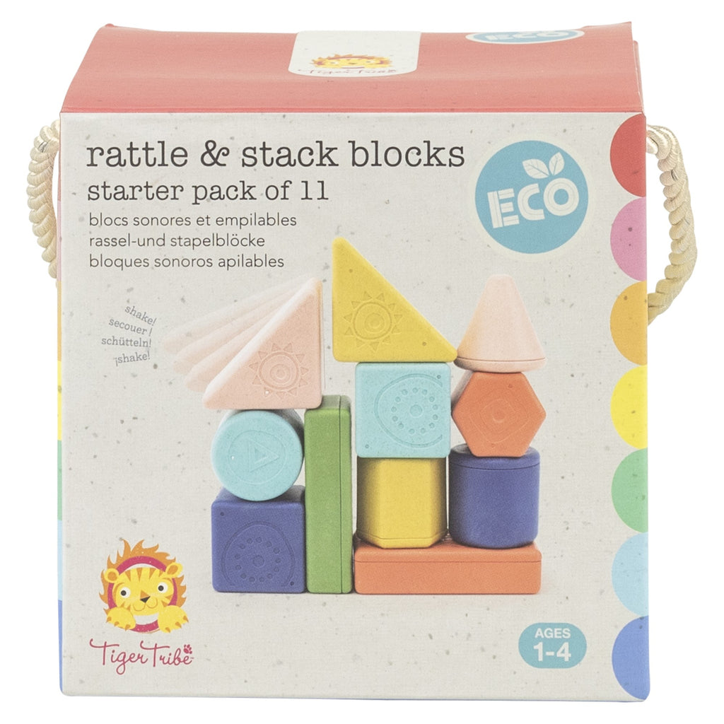 Stacking Rattles Rattle and Stack Blocks - Starter | 11 Pack – Daisy and Hen