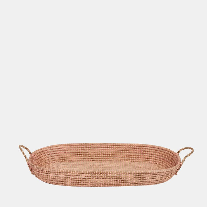 Olli Ella Reva Seagrass Changing Basket - Rose