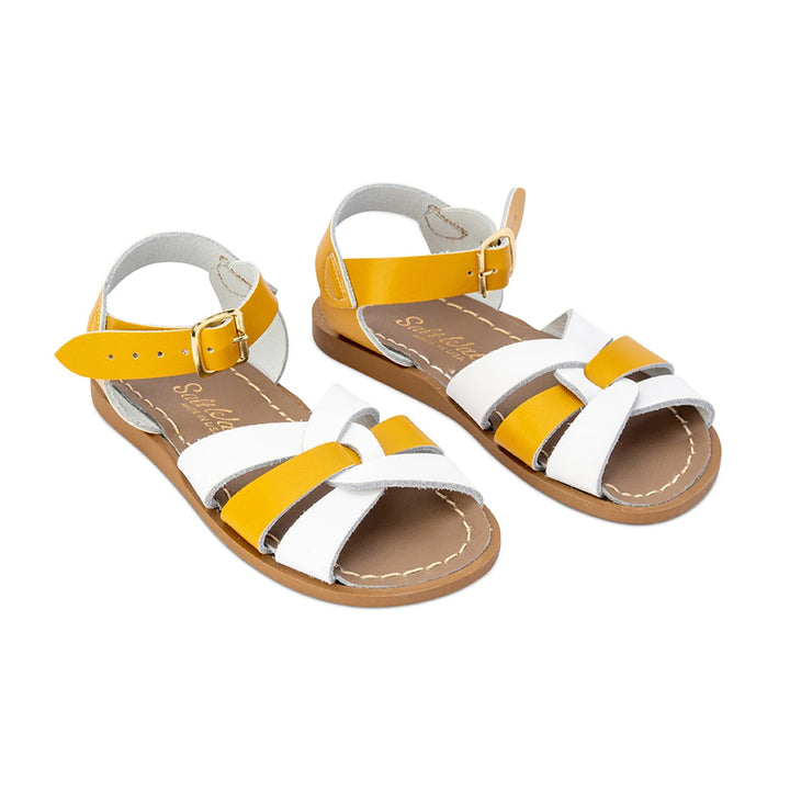 Saltwater Sandals Original Mash-Up - Mustard/White