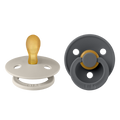 Colour Symmetrical Pacifier 2 Pack - Sand/Iron