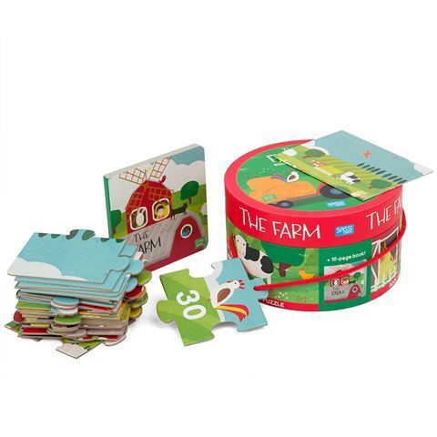 30 Piece Giant Puzzle & Book - The Farm