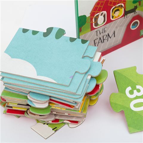 30 Piece Giant Puzzle & Book - The Farm