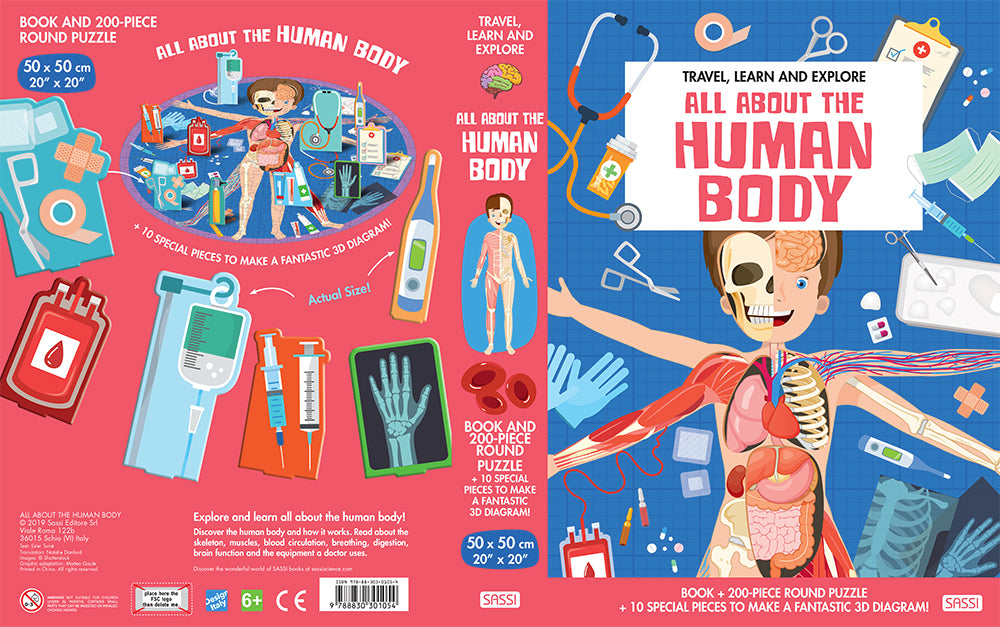 Travel Learn and Explore - The Body 200 + Piece Puzzle & Book