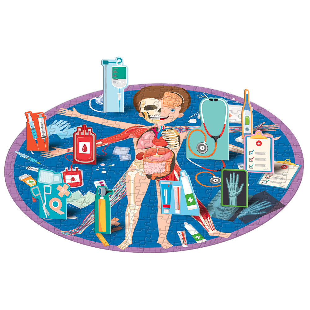 Travel Learn and Explore - The Body 200 + Piece Puzzle & Book