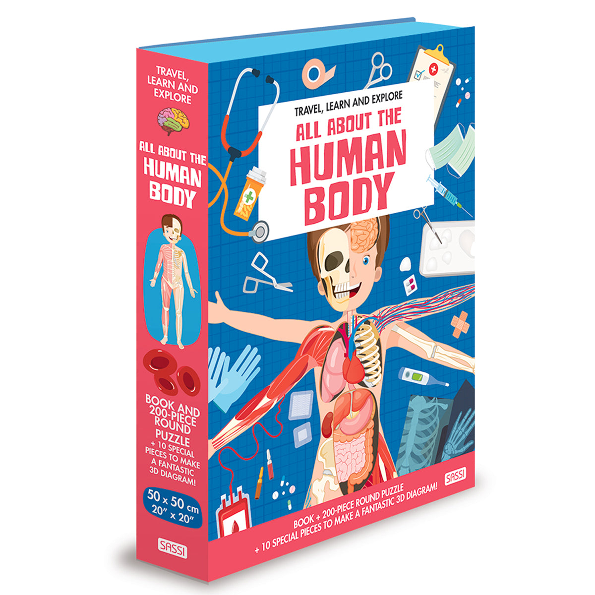 Travel Learn and Explore - The Body 200 + Piece Puzzle & Book