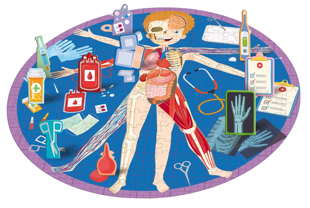 Travel Learn and Explore - The Body 200 + Piece Puzzle & Book