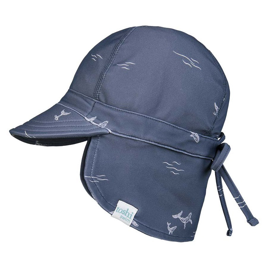 Toshi Swim Baby Flap Cap - Whales