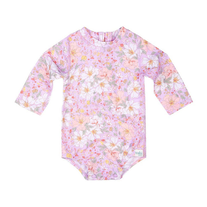 Toshi Swim Baby Onesie Long Sleeve - Dahlia