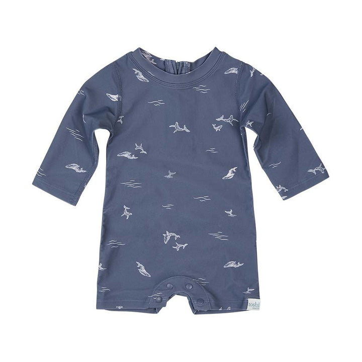 Toshi Swim Baby Onesie Long Sleeve - Whales