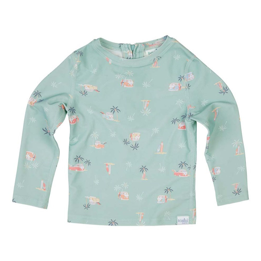 Toshi Swim Kids Rashie Long Sleeve Half Zip - Uluwatu