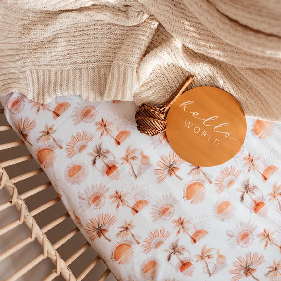 Snuggle Hunny Bassinet Sheet/Change Pad Cover - Paradise