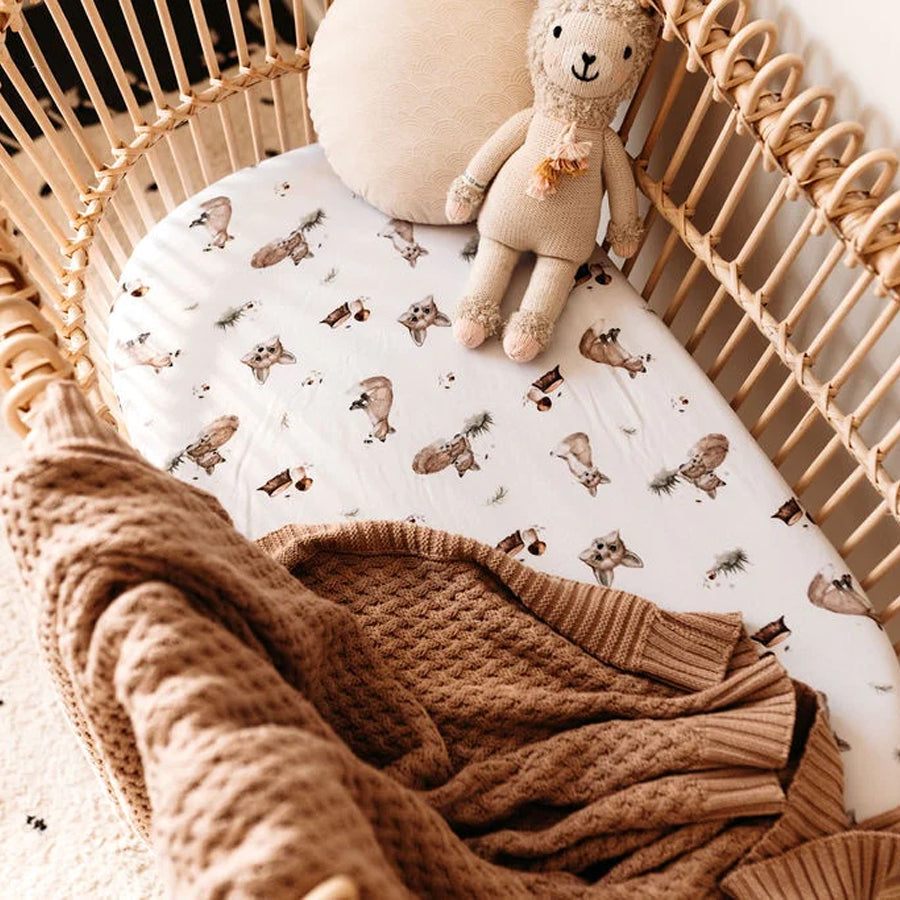 Snuggle Hunny Diamond Knit Baby Blanket - Hazelnut