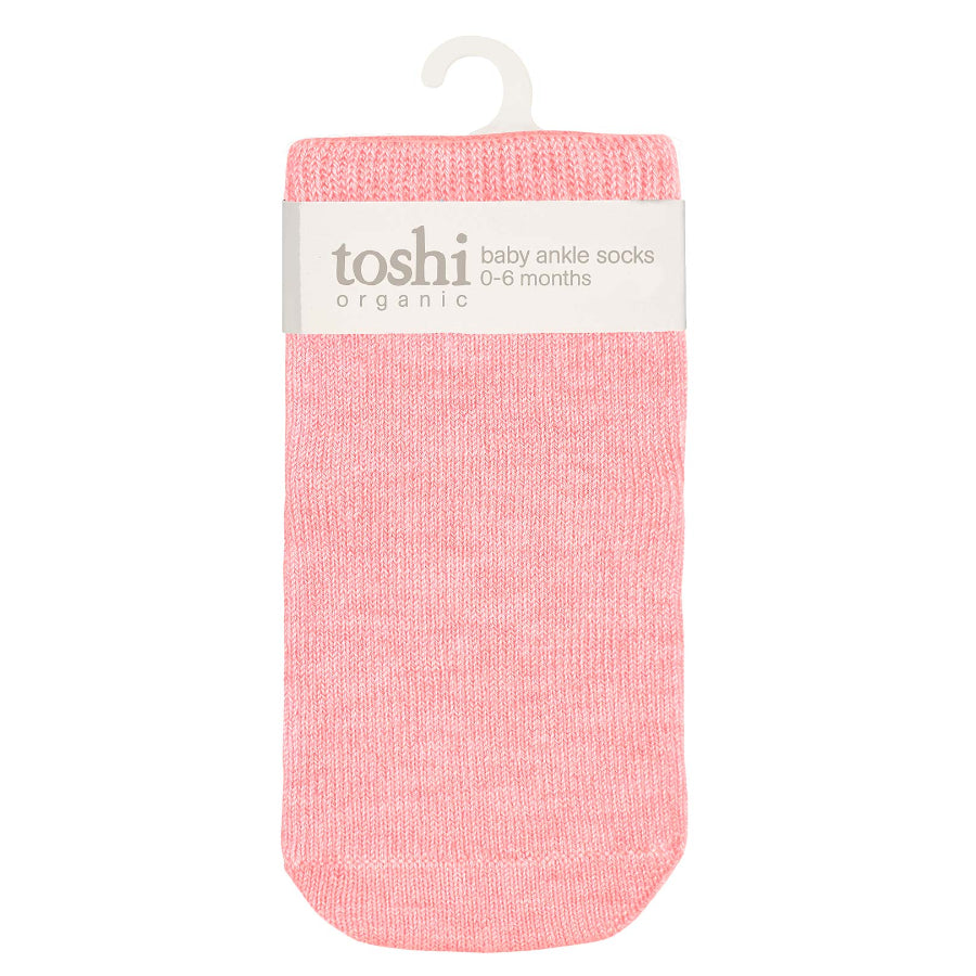 Toshi Organic Ankle Dreamtime Socks - Carmine