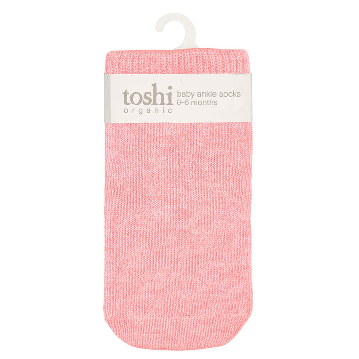 Toshi Organic Ankle Dreamtime Socks - Carmine