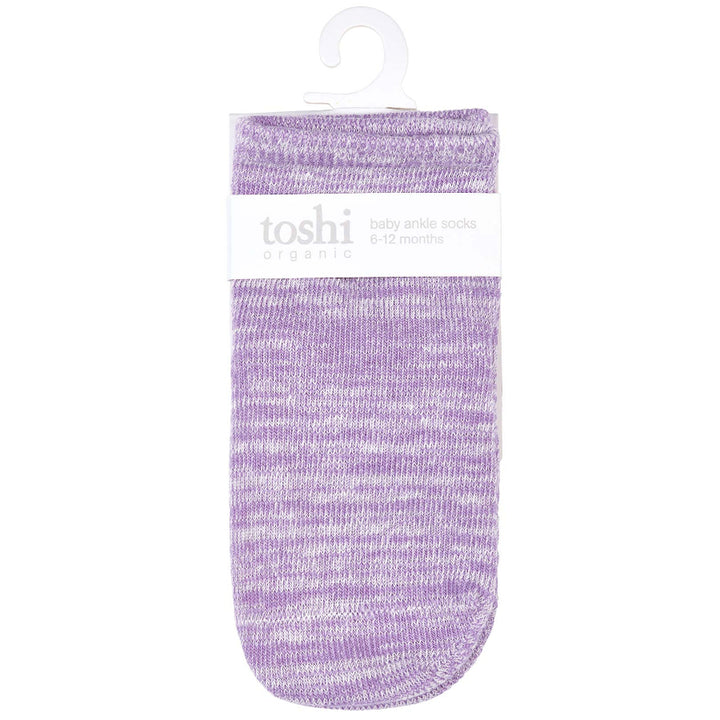 Toshi Organic Ankle Marle Socks - Lavender