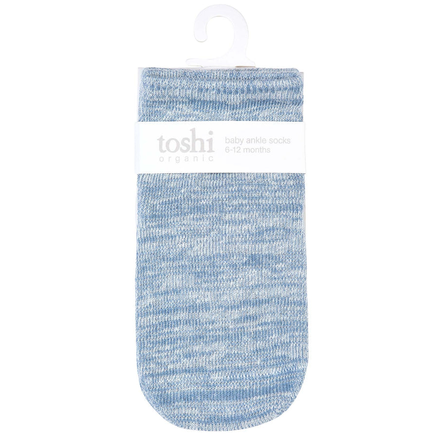 Toshi Organic Ankle Marle Socks - Storm