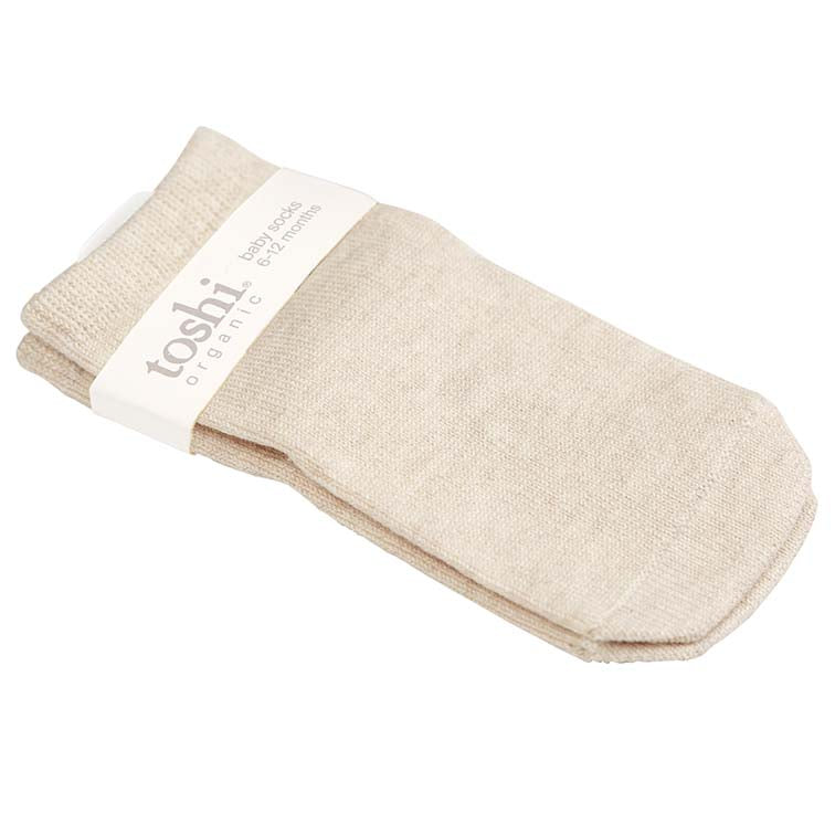 Toshi Organic Baby Socks - Dreamtime / Oatmeal