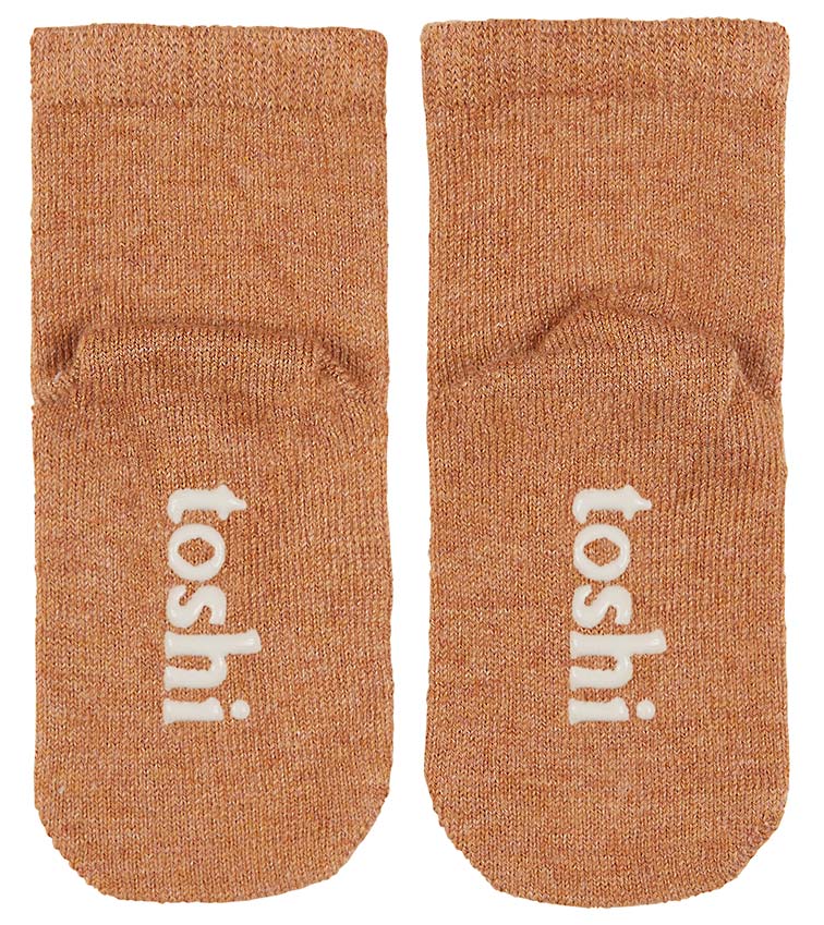 Toshi Organic Baby Socks - Dreamtime / Pecan