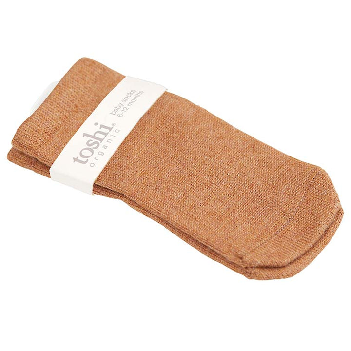 Toshi Organic Baby Socks - Dreamtime / Pecan