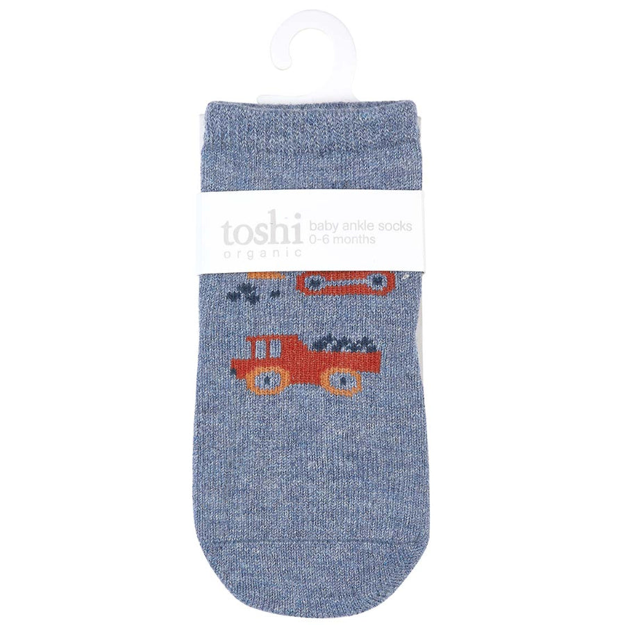 Toshi Organic Ankle Jacquard Socks - Big Diggers