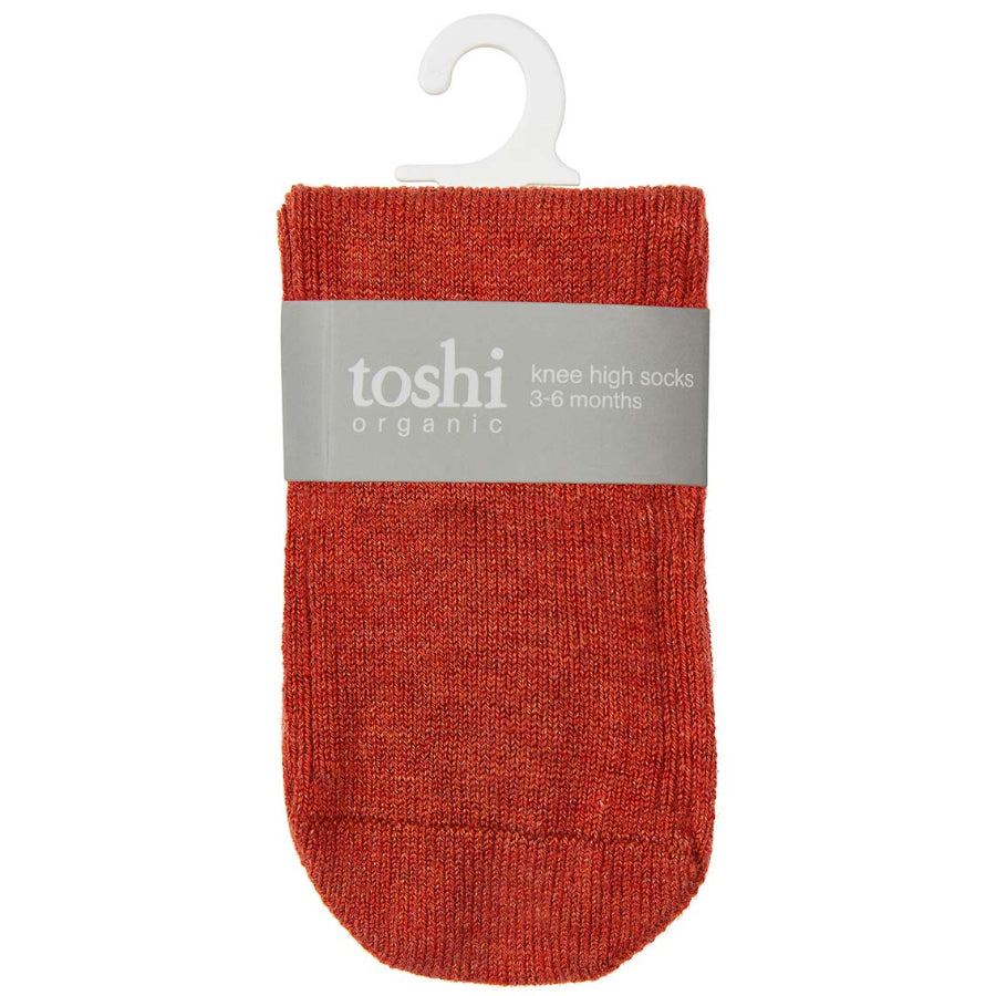 Toshi Organic Knee Dreamtime Socks - Saffron