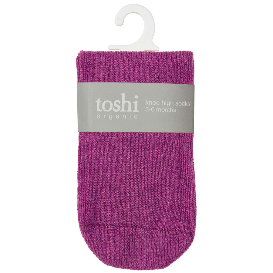 Toshi Organic Knee Dreamtime Socks - Violet