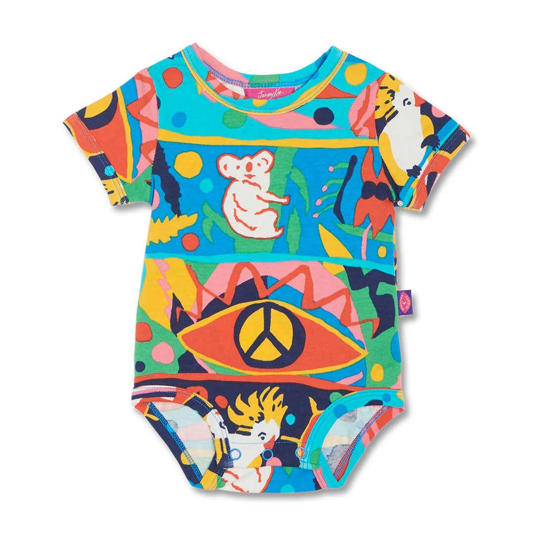 Halcyon Nights Short Sleeve Bodysuit - Bush Paradise