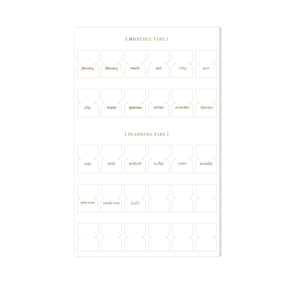 2024 Planner Tab Stickers | Lettering