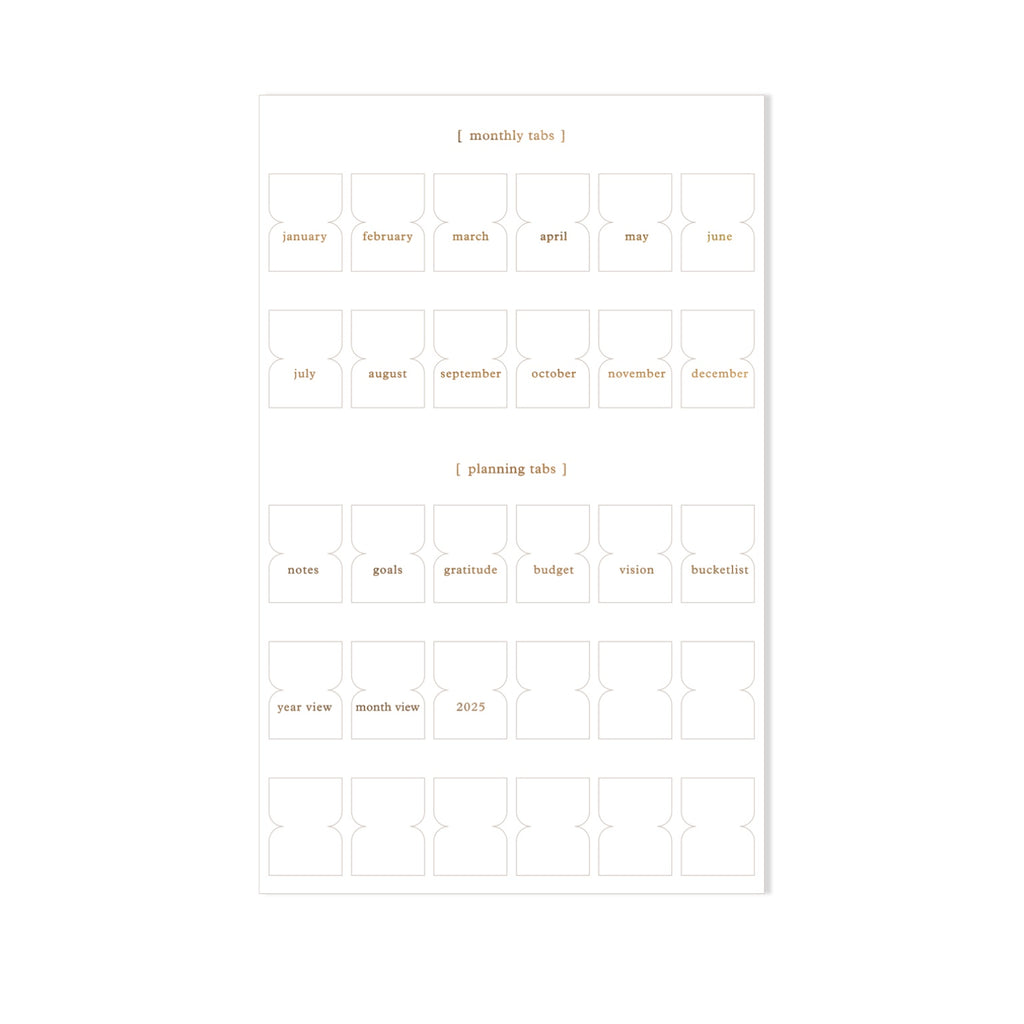 2024 Planner Tab Stickers | Plain