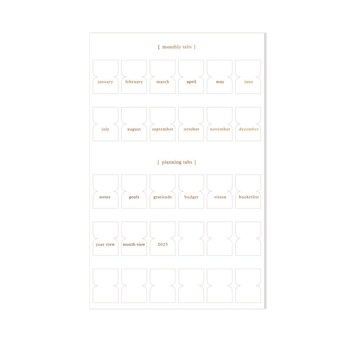Emma Kate Co. 2024 Planner Tab Stickers | Plain