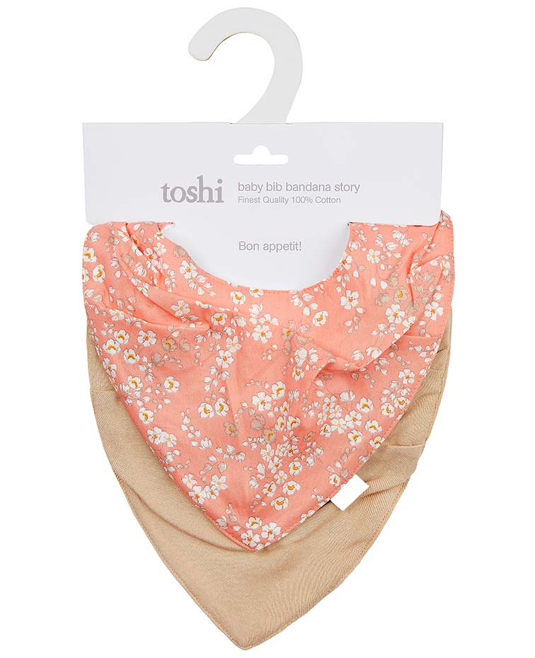 Toshi Baby Bandana Bib 2pc - Stephanie Tea Rose