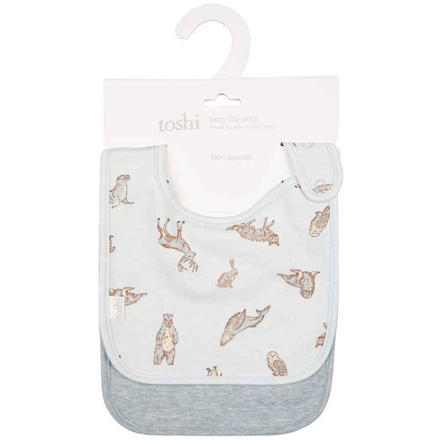 Toshi Baby Bib 2pc - Story / Arctic