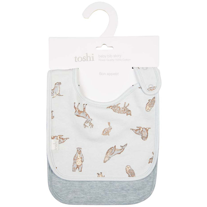 Toshi Baby Bib 2pc - Story / Arctic