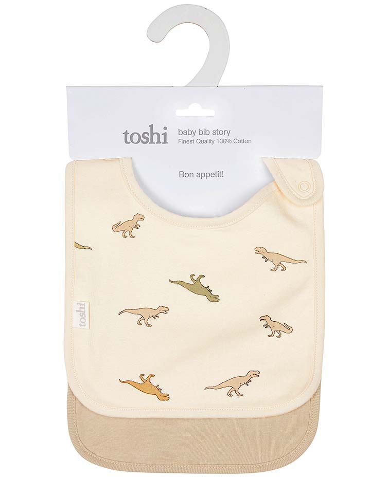 Toshi Baby Bib 2pc - Dinosauria