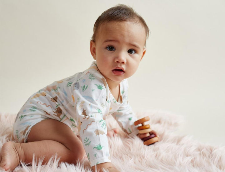 Halcyon Nights Long Sleeve Bodysuit - Outback Dreamers