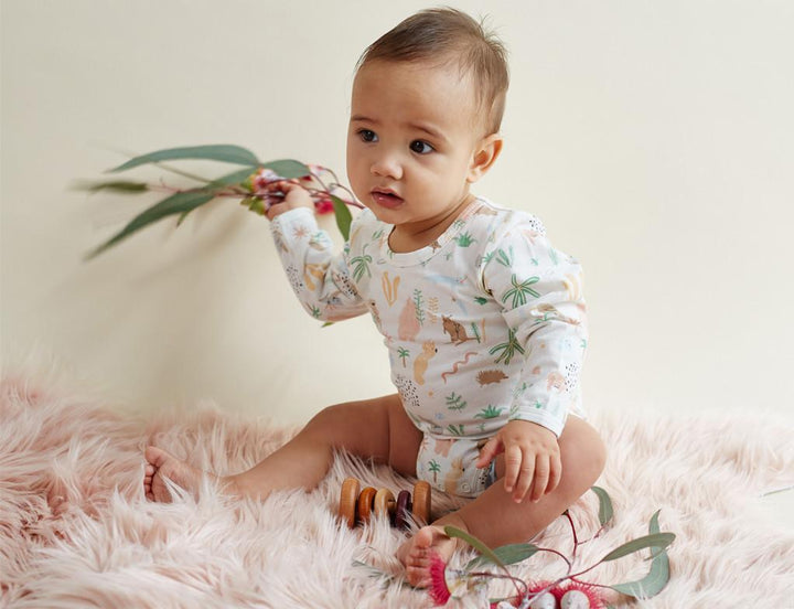 Halcyon Nights Long Sleeve Bodysuit - Outback Dreamers