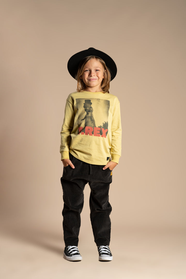 Rock Your Baby Black Washed Cord Pants