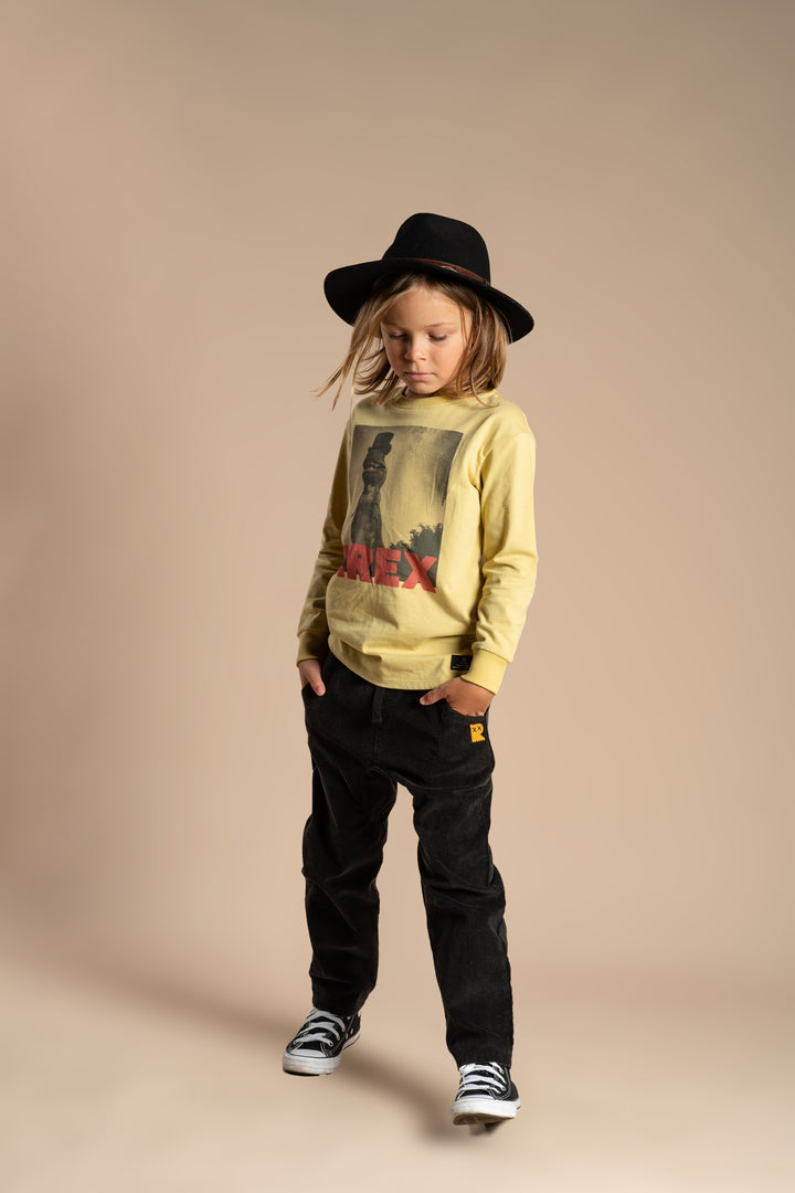 Rock Your Baby Black Washed Cord Pants